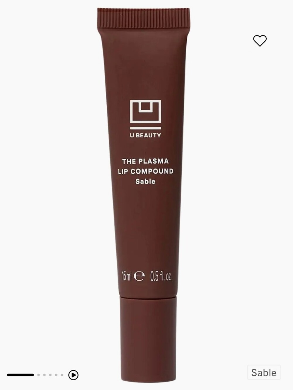 U Beauty The Plasma Lip Compound In Sable (Shimmery Deep Chocolate) BNIB Sealed